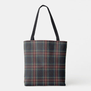 Tartan All-over-Print Tote Bag, Medium Tygkasse