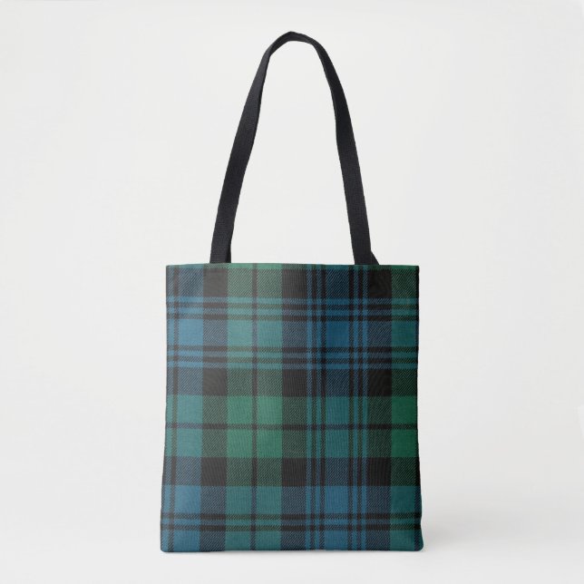 Tartan All-over-Print Tote Bag, Medium Tygkasse (Framsida)