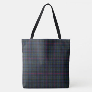 Tartan All-over-Print Tote Bag, stor Tygkasse