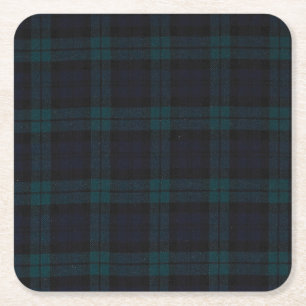 Tartan Anpassningsbar Square Underlägg Papper Kvadrat