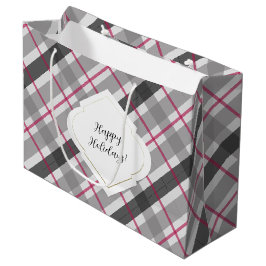 Tartan Balmoral Svart Grå Burgunderrödfärgad