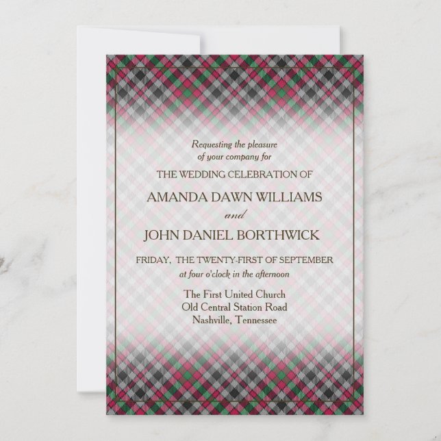 Tartan Beauty Clan Borthwick skotsk rutmönster (Framsida)