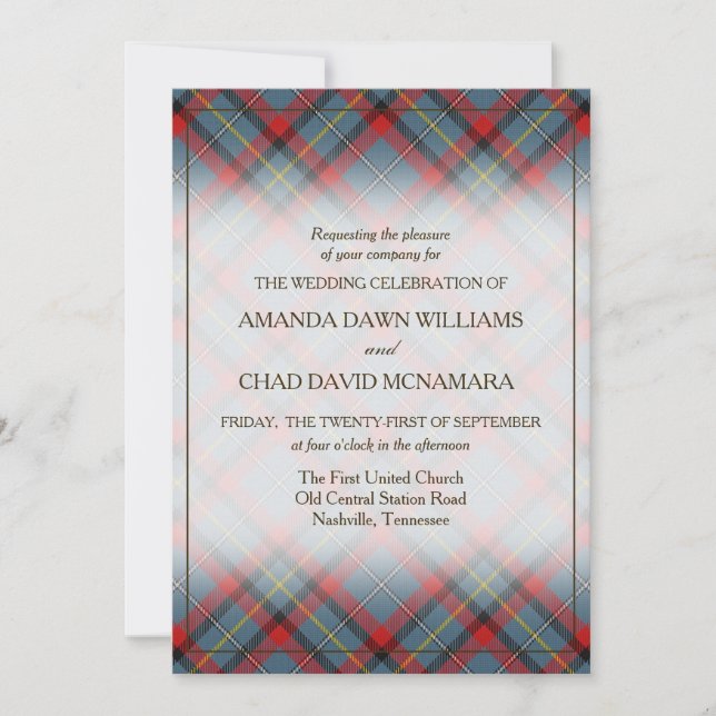 Tartan Beauty Clan MacNamara irländsk rutig mönste (Framsida)