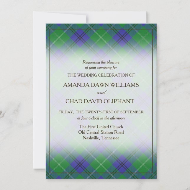 Tartan Beauty Clan Oliphant skotsk rutmönster (Framsida)