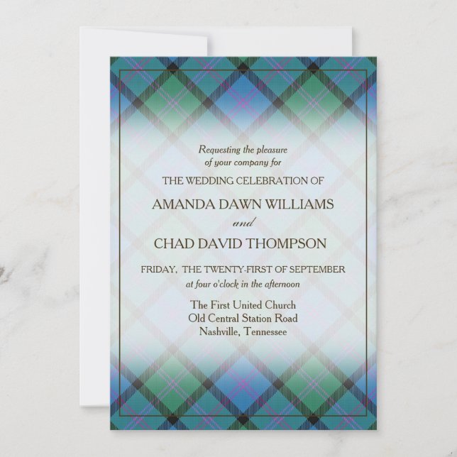 Tartan Beauty Klan MacThomas Blue Grönt Play (Framsida)
