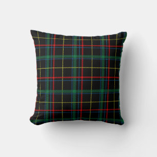 Tartan Black Red grönt cushion trendig mönster Kudde