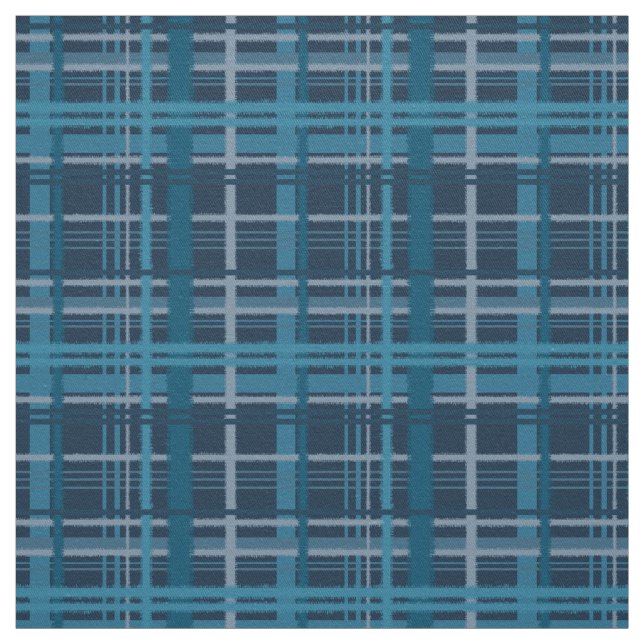 Tartan Blue mönster Tyg (Provkarta)