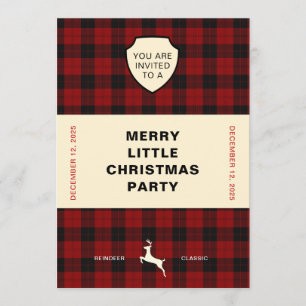 TARTAN BOK TÄCKER CHRISTMAS PARTINBJUDAN INBJUDNINGAR