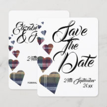 Tartan Bröllop Save The Date