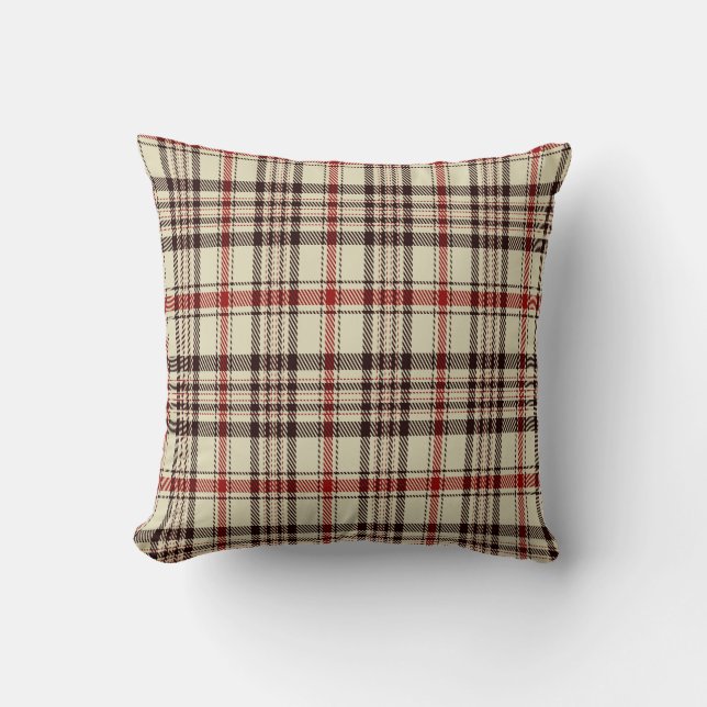 Tartan Brown Kudde (Framsida)