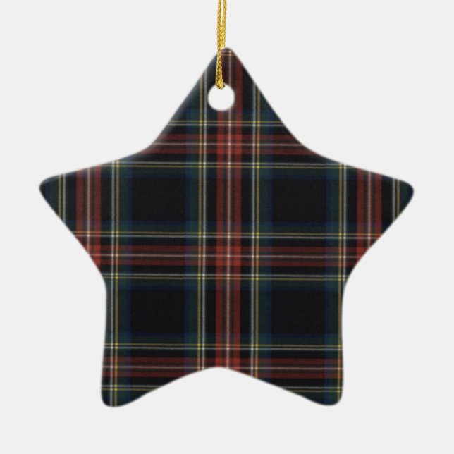 Tartan Ceramic Star Ornament (Framsidan)