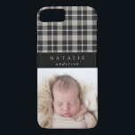 Tartan check personlig fotovinter<br><div class="desc">Tartan checkar personligens fotolvstelefoni. Färg kan ändras.</div>