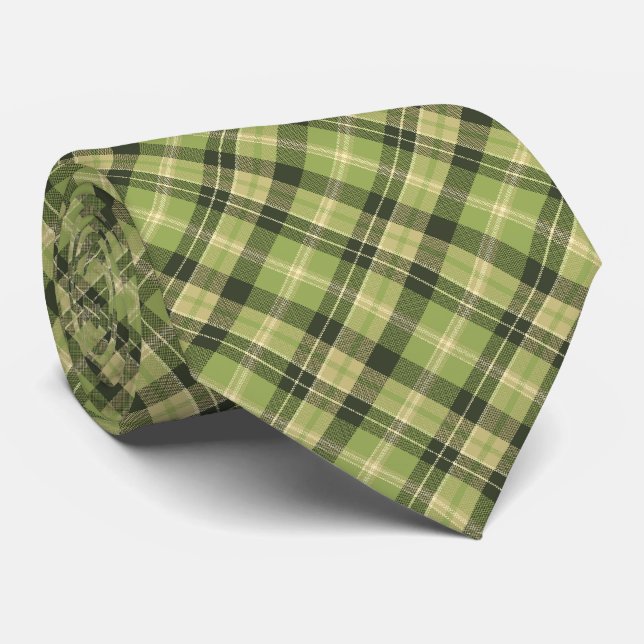Tartan Check Play Moss Grönt Two-Sided Slips (Rullad)