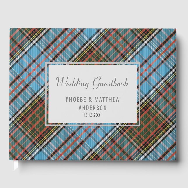 Tartan Clan Anderson Rutmönstrat Multicolor Gästböcker (Framsida)