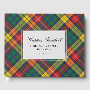 Tartan Clan Buchanan Rutmönster Flerfärgad Rand An Gästböcker