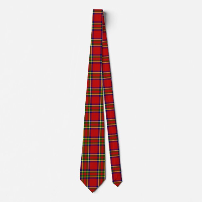 Tartan Classic Stil Red och Grönt Plaid Neck Tie Slips (Framsida)