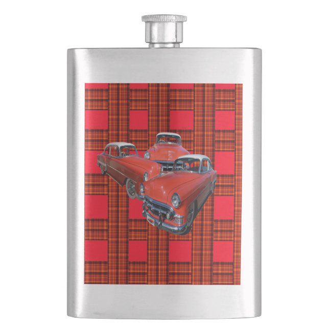 Tartan Classy Red and White Vintage bilar. Fickplunta (Framsidan)
