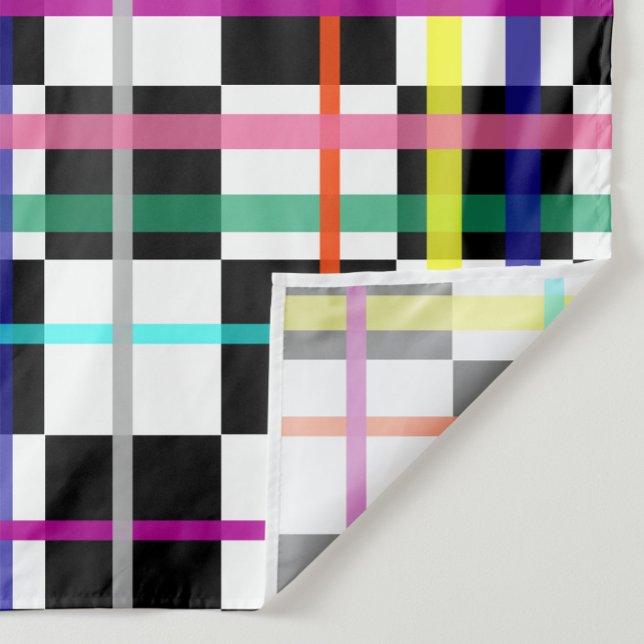 Tartan-design med flera färgade färgade Linjer-kon Tyg (Skapare uppladdad)