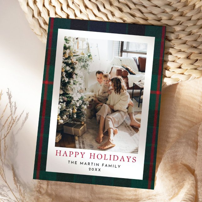 Tartan - det moderna julkortet Helgdag Julkort (Skapare uppladdad)