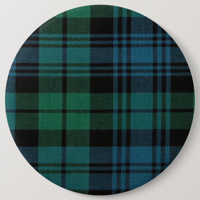Tartan Fabric Round Button Knapp (Framsida)