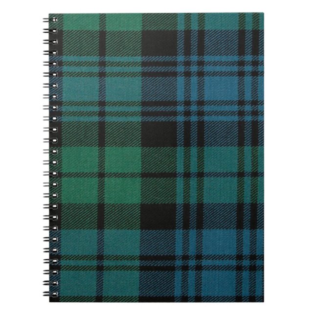Tartan Fabric Spiral Photo Notebook Anteckningsbok (Framsidan)
