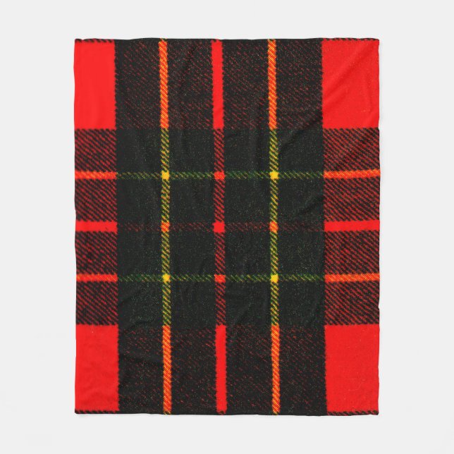 Tartan Färg Red Gibney Museum Zazzle Fleecefilt (Framsidan)