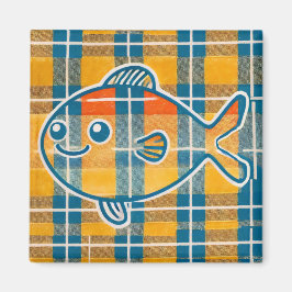 Tartan fish magnet