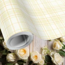 Tartan - Flera Hues of Pastel Gult Presentpapper
