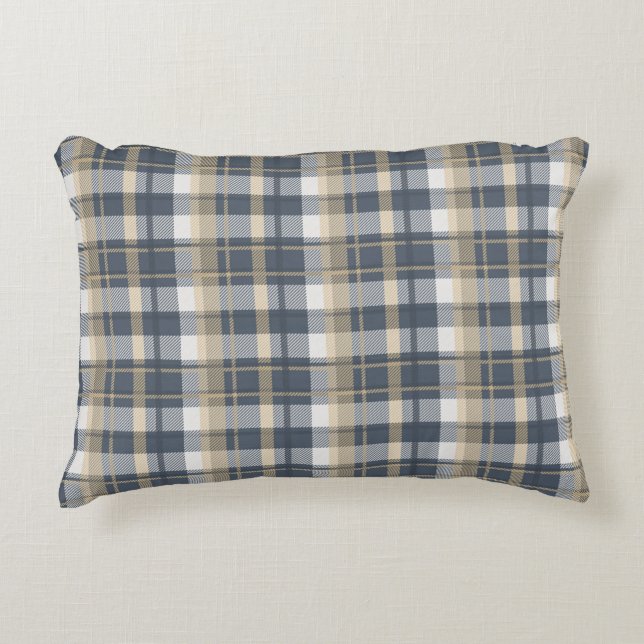 Tartan - flottan, Sand Natural White Prydnadskudde (Framsidan)