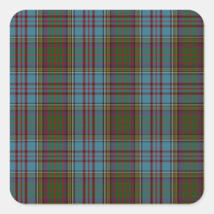 Tartan för anderssonklanfamilj fyrkantigt klistermärke