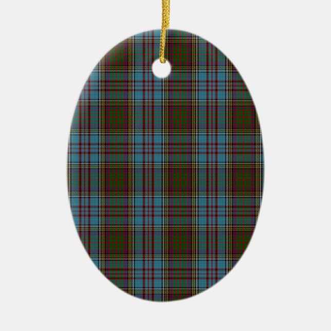 Tartan för anderssonklanfamilj julgransprydnad keramik (Framsidan)