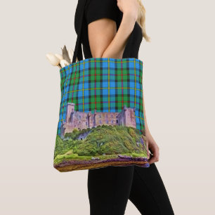 Tartan för blått och för grönt för klanMacLeo Tygkasse