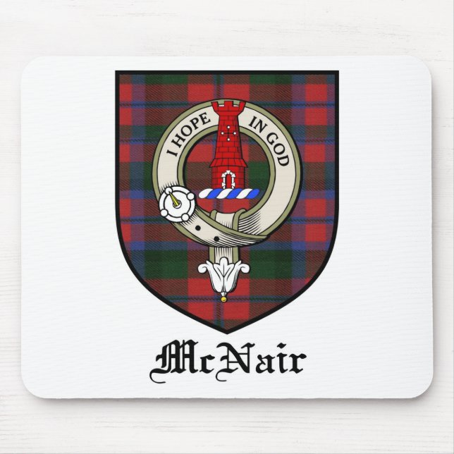 Tartan för emblem för McNair klanvapensköld Musmatta (Framsidan)