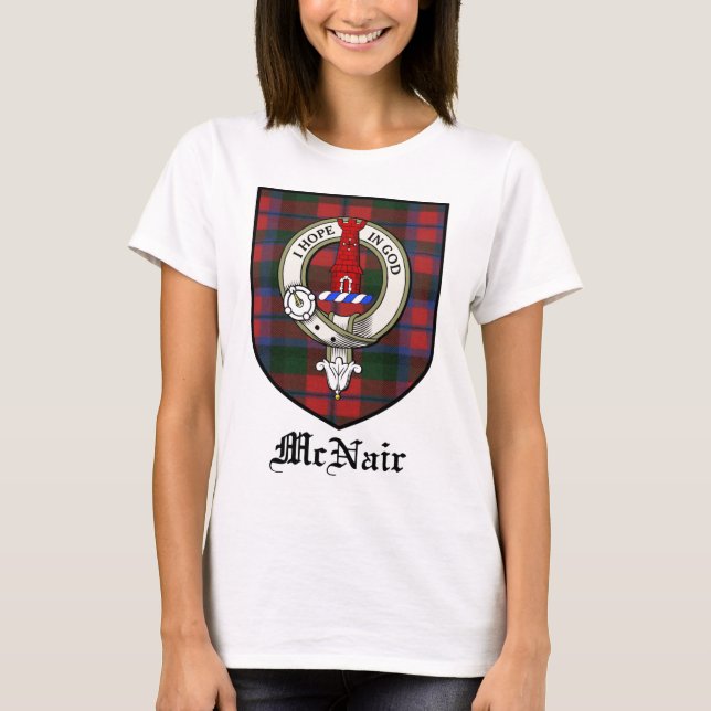 Tartan för emblem för McNair klanvapensköld Tee (Framsida)