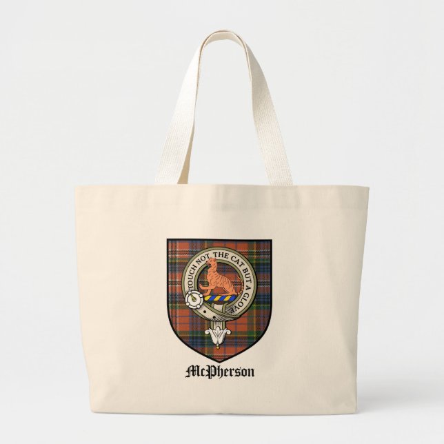 Tartan för emblem för McPherson klanvapensköld Jumbo Tygkasse (Framsidan)