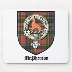 Tartan för emblem för McPherson klanvapensköld Musmatta