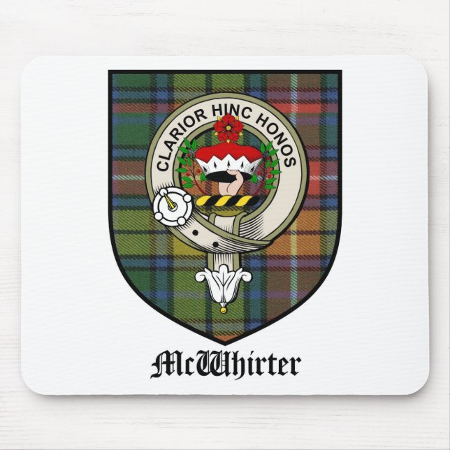 Tartan för emblem för McWhirter klanvapensköld Musmatta (Framsidan)
