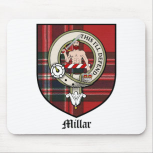 Tartan för emblem för Millar klanvapensköld Musmatta