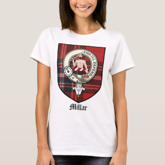 Tartan för emblem för Millar klanvapensköld Tee Shirt