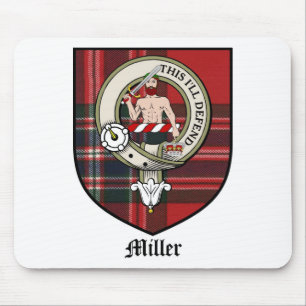 Tartan för emblem för mjölnareklanvapensköld musmatta