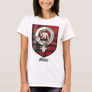 Tartan för emblem för mjölnareklanvapensköld t shirt