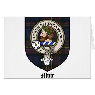 Tartan för emblem för Muir klanvapensköld Hälsningskort