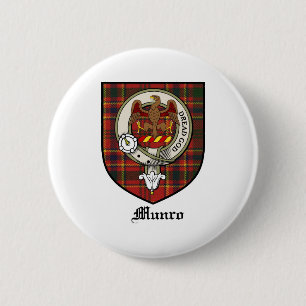 Tartan för emblem för Munro klanvapensköld Knapp