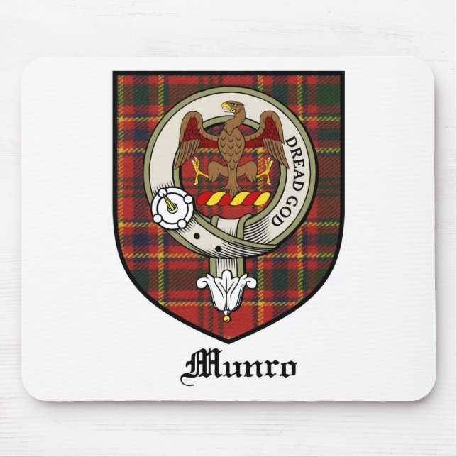 Tartan för emblem för Munro klanvapensköld Musmatta (Framsidan)