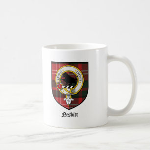 Tartan för emblem för Nesbitt klanvapensköld Kaffemugg