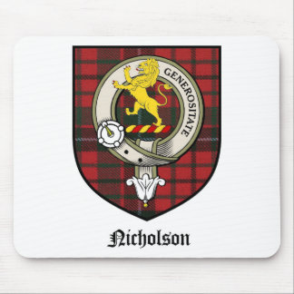 Tartan för emblem för Nicholson klanvapensköld Musmatta
