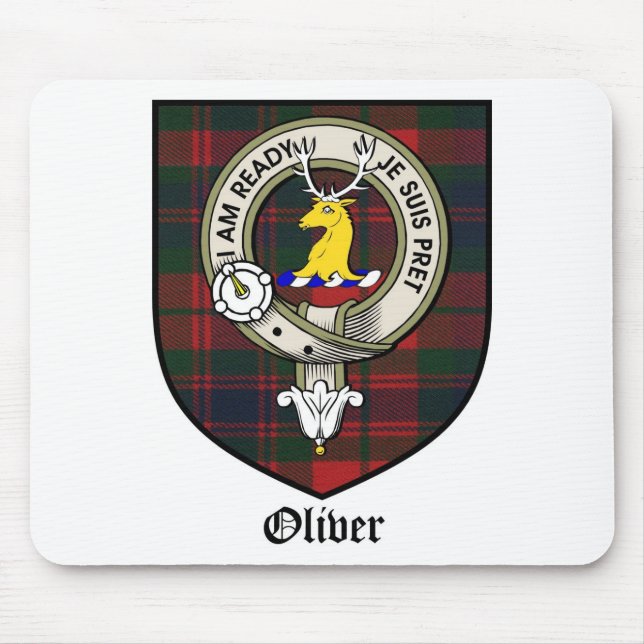 Tartan för emblem för Oliver klanvapensköld Musmatta (Framsidan)