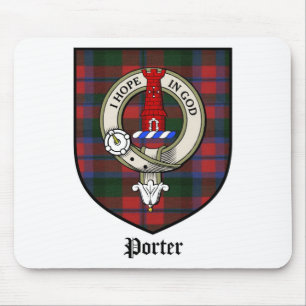 Tartan för emblem för portvaktklanvapensköld musmatta