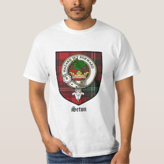 Tartan för emblem för Seton klanvapensköld Tee Shirt