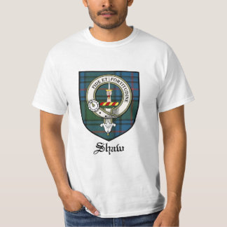 Tartan för emblem för Shaw klanvapensköld T-shirt